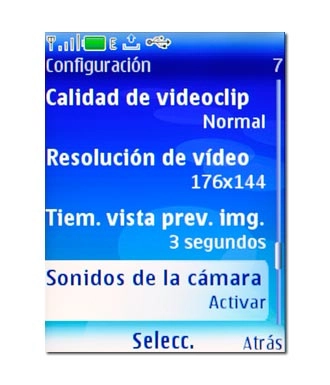 Sonidos de la cámara, véase 2g.