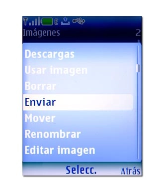 Vaya a Enviar y pulse la tecla de navegación.