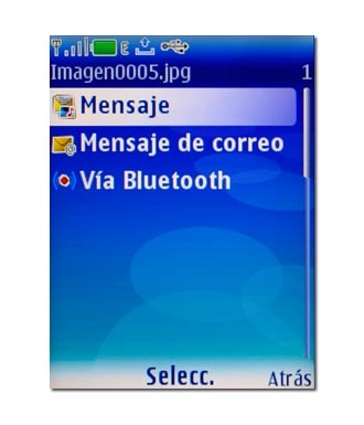 Elija uno de los siguientes métodos de envío:Mensaje, véase 3a.