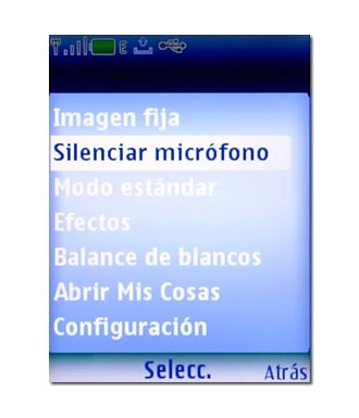 Vaya a Silenciar micrófono o Activar micrófono, dependiendo del ajuste actual, y pulse la tecla de navegación.
