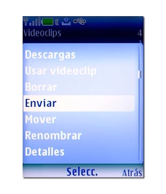 Vaya a Enviar y pulse la tecla de navegación.