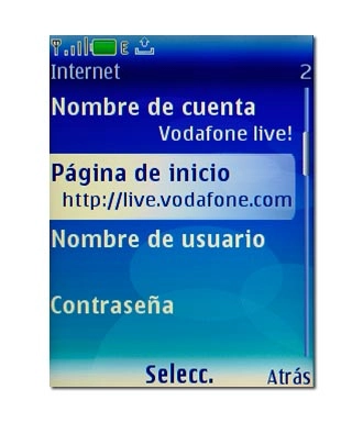 Vaya a Página de inicio y pulse la tecla de navegación.