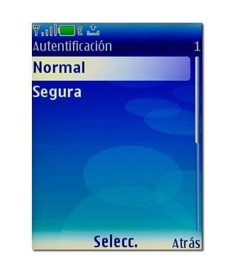 Vaya a Normal y pulse la tecla de navegación.