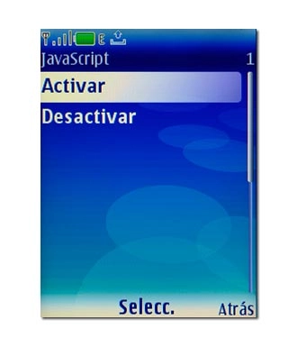 Elija Activar o Desactivar y pulse la tecla de navegación.