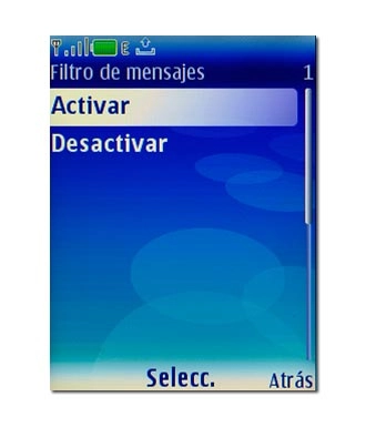 Elija Activar o Desactivar y pulse la tecla de navegación.