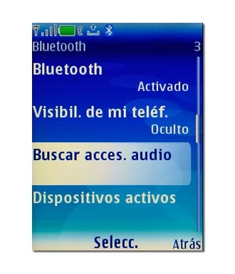 Compruebe que el auricular esté listo para añadirlo al teléfono (vea cómo en el manual de instrucciones del auricular).Vaya a Buscar acces. audio y pulse la tecla de navegación.