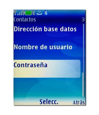 Vaya a Contraseña y pulse la tecla de navegación.