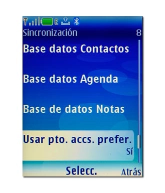 Vaya a Usar pto. accs. prefer. y pulse la tecla de navegación.
