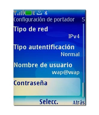 Vaya a Contraseña y pulse la tecla de navegación.