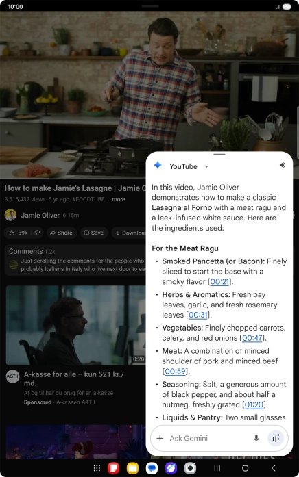 The answer from Gemini to your question is displayed. The answer from Gemini to your question is displayed.