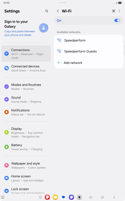 Press the menu icon. Press the menu icon.