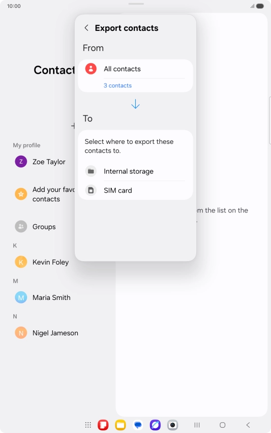 Press the name of the SIM. Press the name of the SIM.