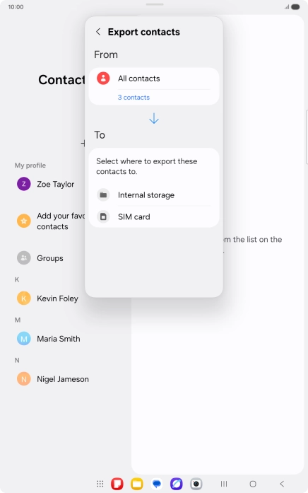 Press the name of the SIM. Press the name of the SIM.