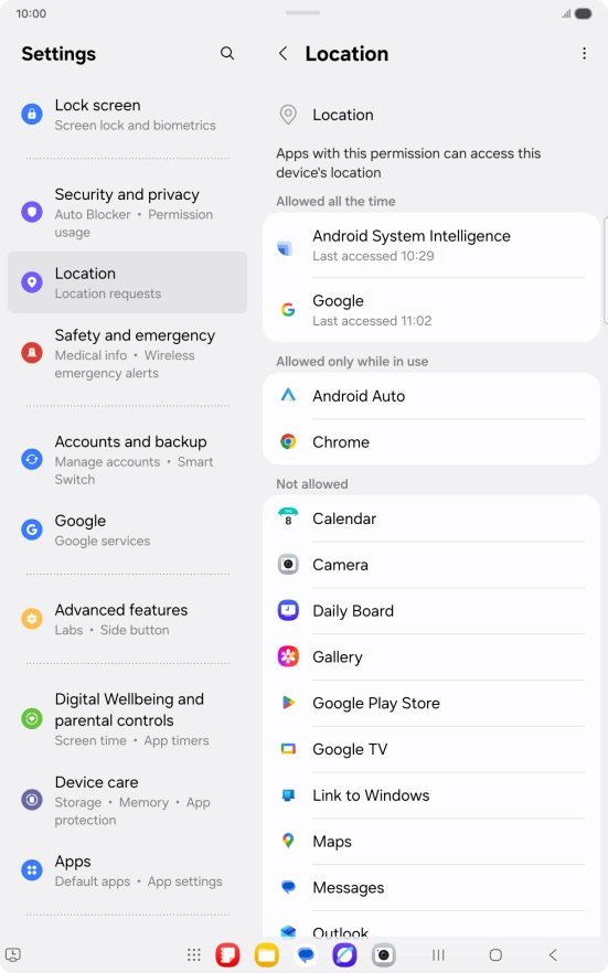 Press the required app.