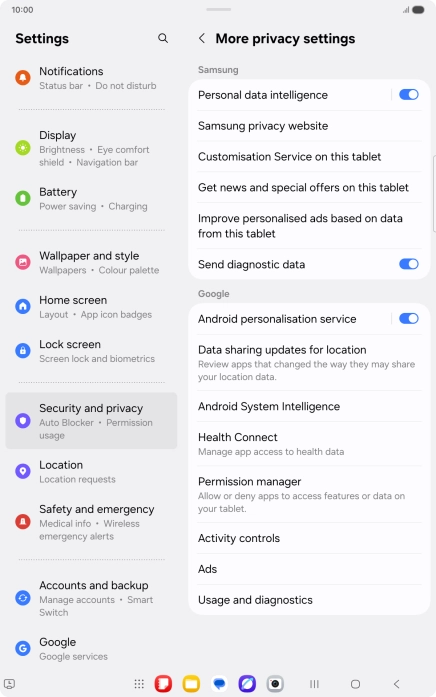 Press Permission manager. Press Permission manager.