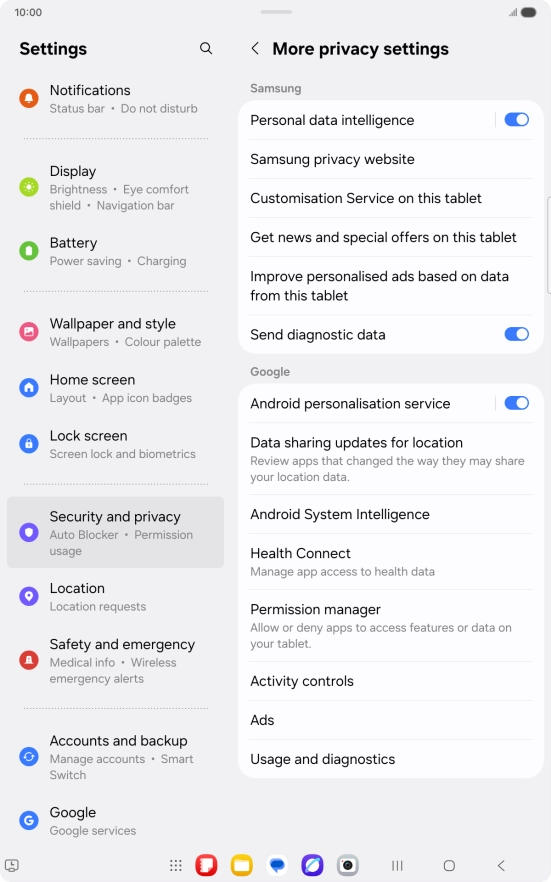 Press Permission manager. Press Permission manager.