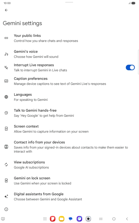 Press Digital assistant from Google.