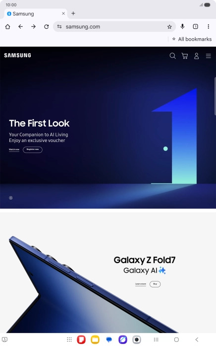 Press the menu icon. Press the menu icon.
