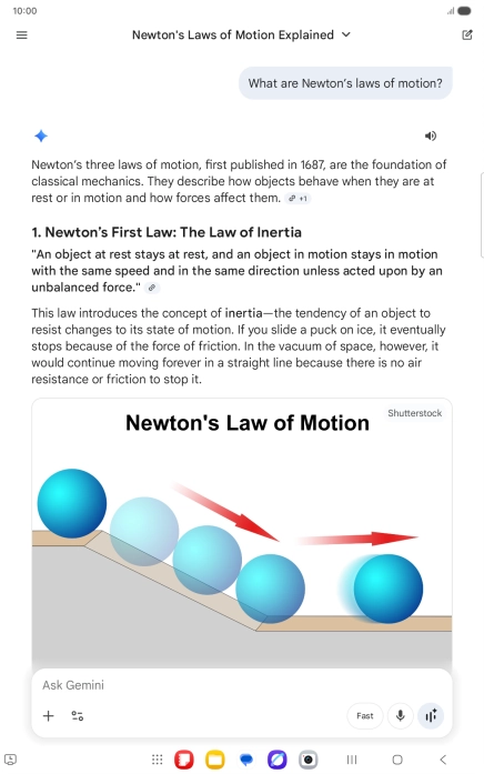 Transcription of the conversation with Gemini Live is now displayed. Transcription of the conversation with Gemini Live is now displayed.