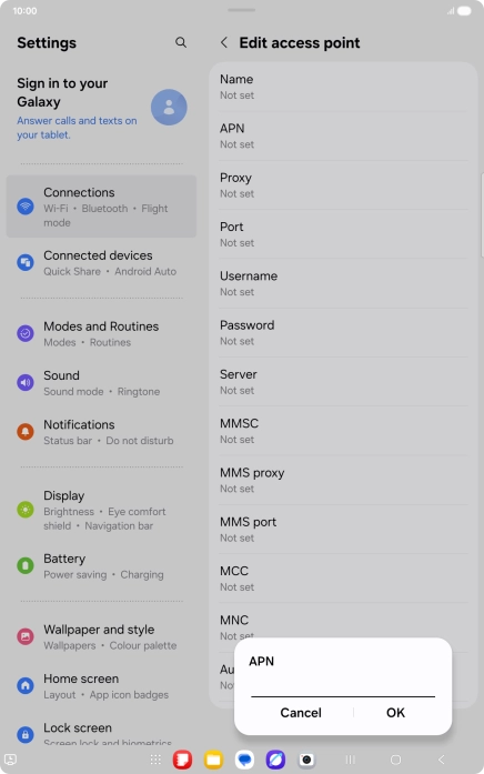Key in wap.vodafone.co.uk and press OK.