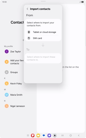 Press the name of the SIM. Press the name of the SIM.