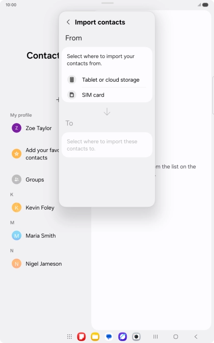 Press the name of the SIM. Press the name of the SIM.