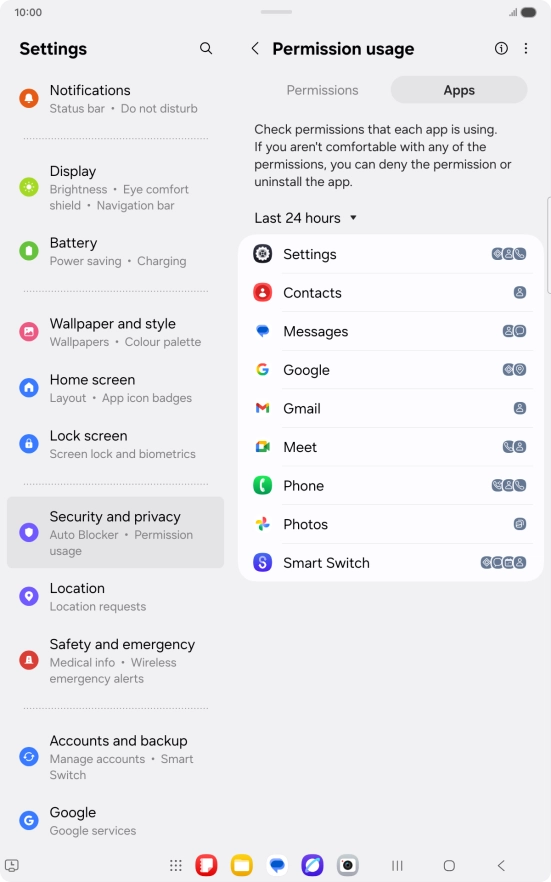 Press the drop down list.