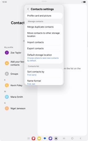 Press Import contacts. Press Import contacts.