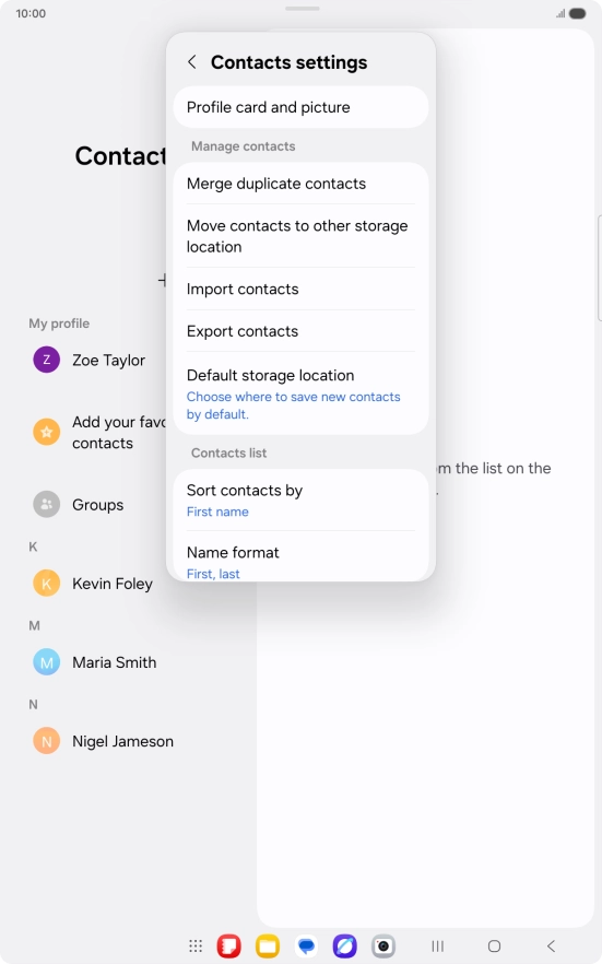 Press Import contacts. Press Import contacts.