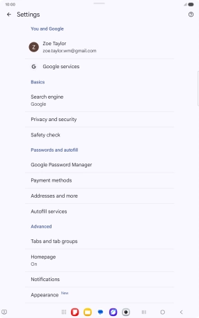 Press Privacy and security. Press Privacy and security.