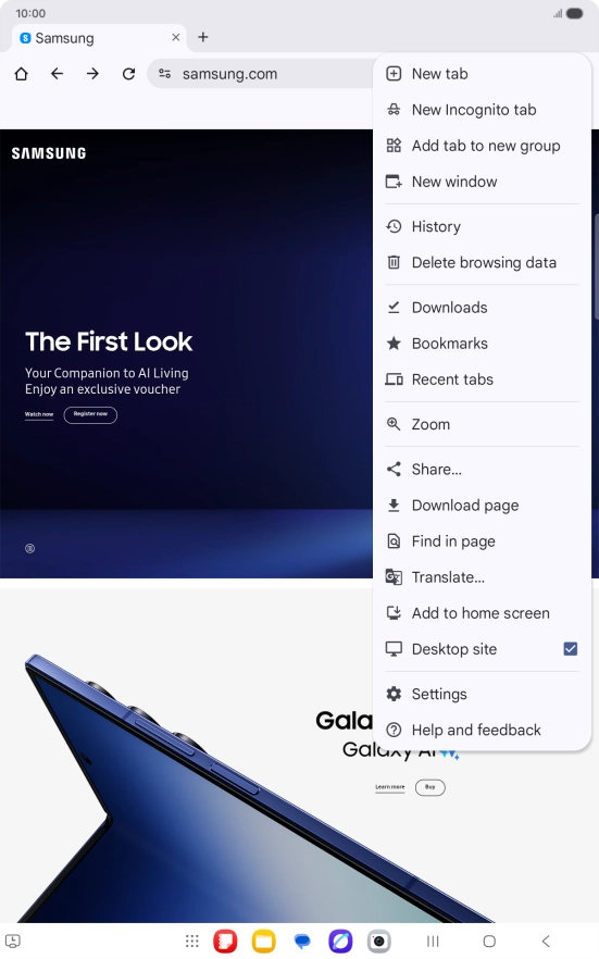 Press Settings. Press Settings.