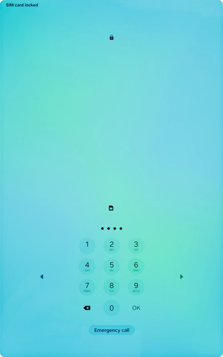 If your SIM is locked, key in your PIN and press OK. If your SIM is locked, key in your PIN and press OK.
