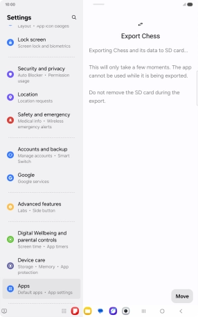 Press Move. Press Move.