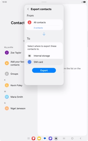 Press Export. Press Export.