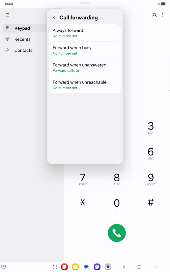 Press the Home key to return to the home screen. Press the Home key to return to the home screen.