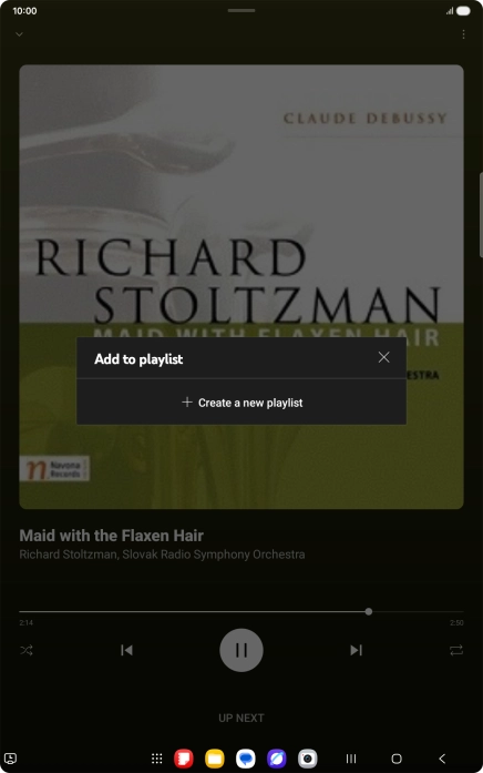 Press Create a new playlist. Press Create a new playlist.