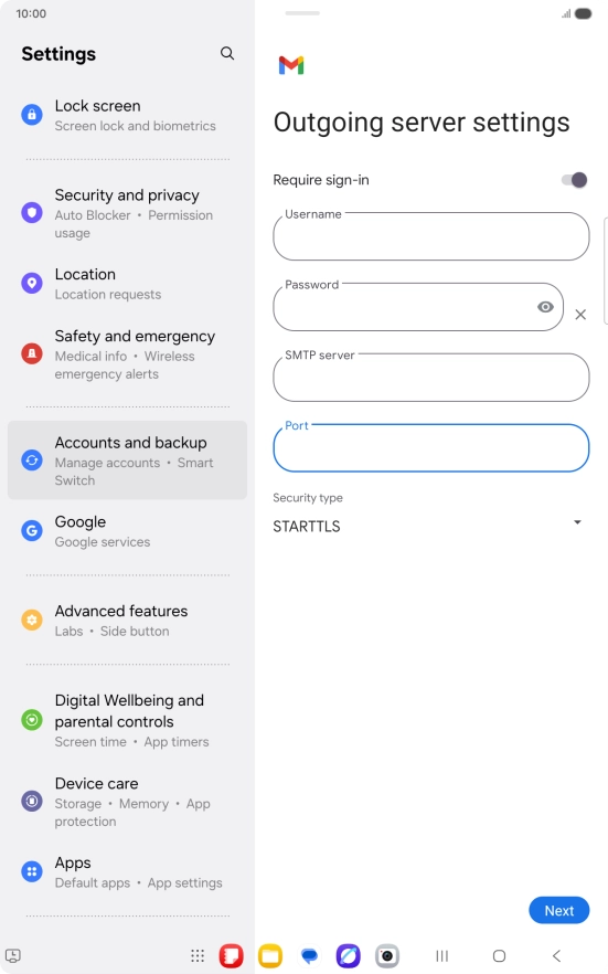 Press the drop down list below 