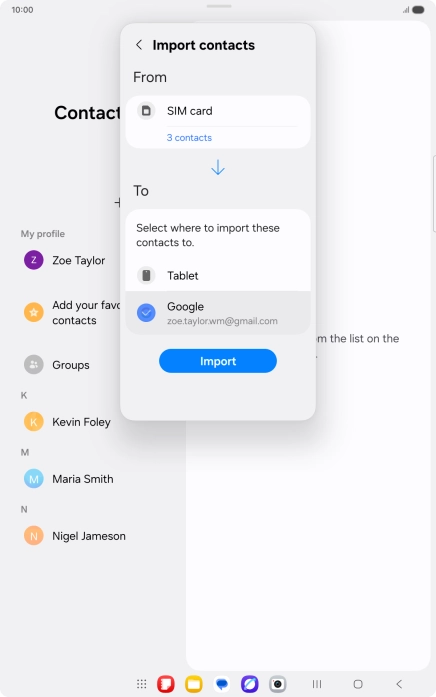 Press Import. Press Import.
