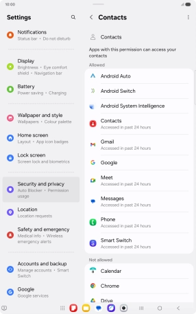 Press the required app. Press the required app.