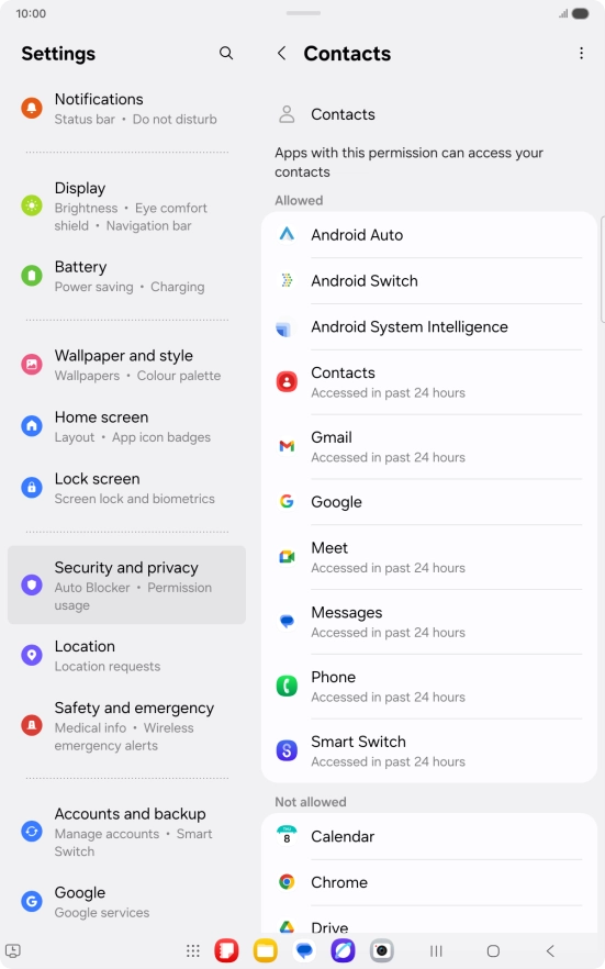Press the required app. Press the required app.