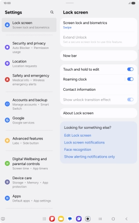 Press Screen lock and biometrics.