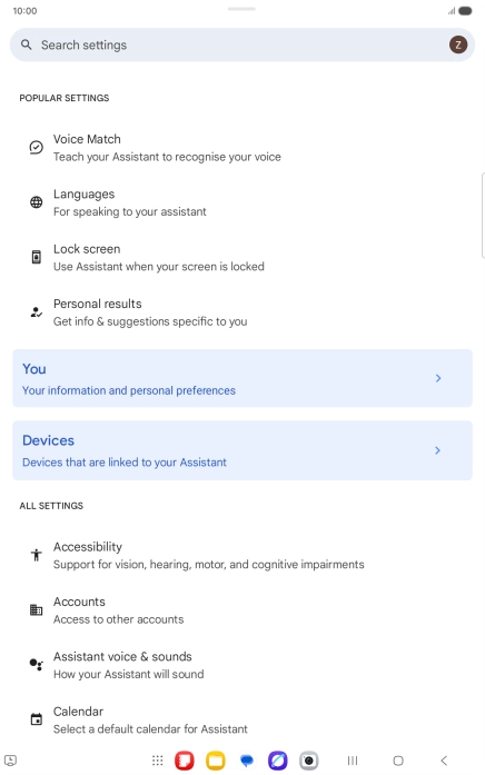 Press Voice Match and follow the instructions on the screen to turn automatic activation of Google Assistant on or off.