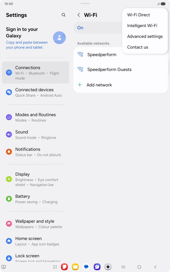 Press Intelligent Wi-Fi. Press Intelligent Wi-Fi.