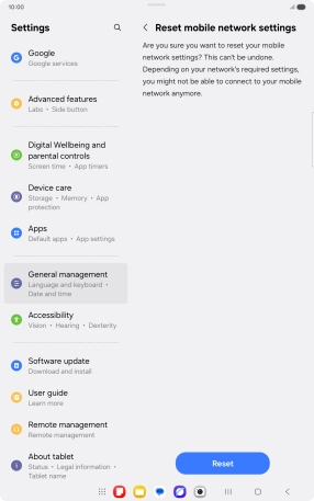 Press Reset. Press Reset.