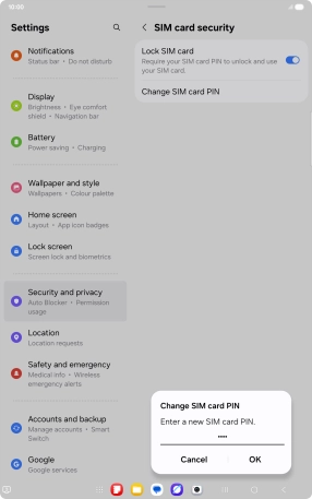 Key in a new four-digit PIN and press OK. Key in a new four-digit PIN and press OK.