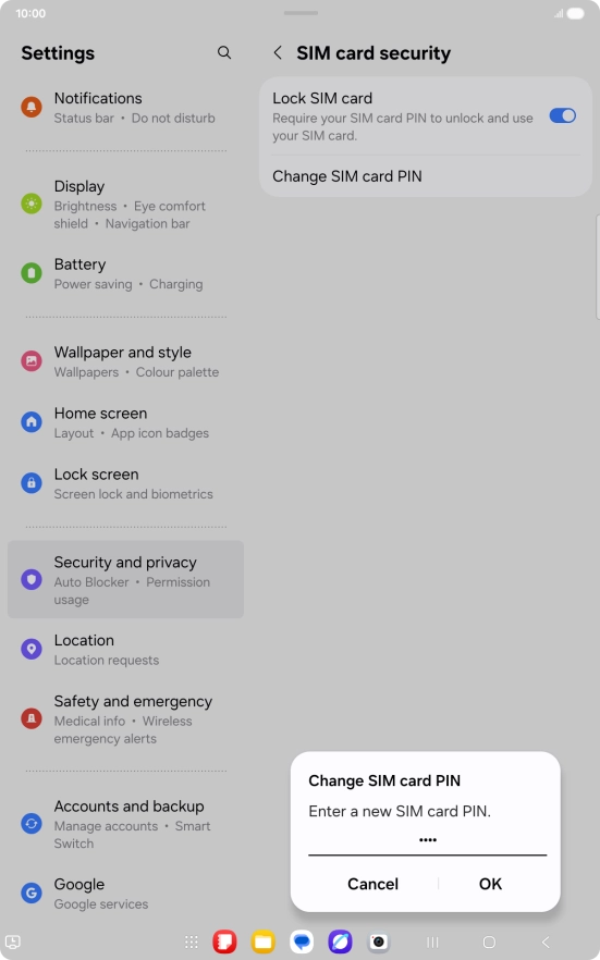 Key in a new four-digit PIN and press OK. Key in a new four-digit PIN and press OK.