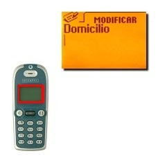 La pantalla muestra ahora Domicilio junto a, posiblemente, un número.