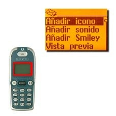 Vaya a Añadir icono, a Añadir sonido o a Añadir Smiley y pulse OK.