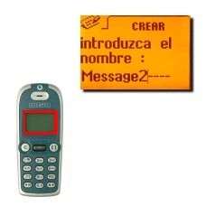 La pantalla muestra introduzca el nombre:.Borre, si lo desea, el nombre sugerido y escriba otro.