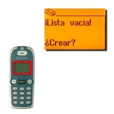 Tiene ahora dos posibilidades:La pantalla muestra ¡Lista vacía! ¿Crear?